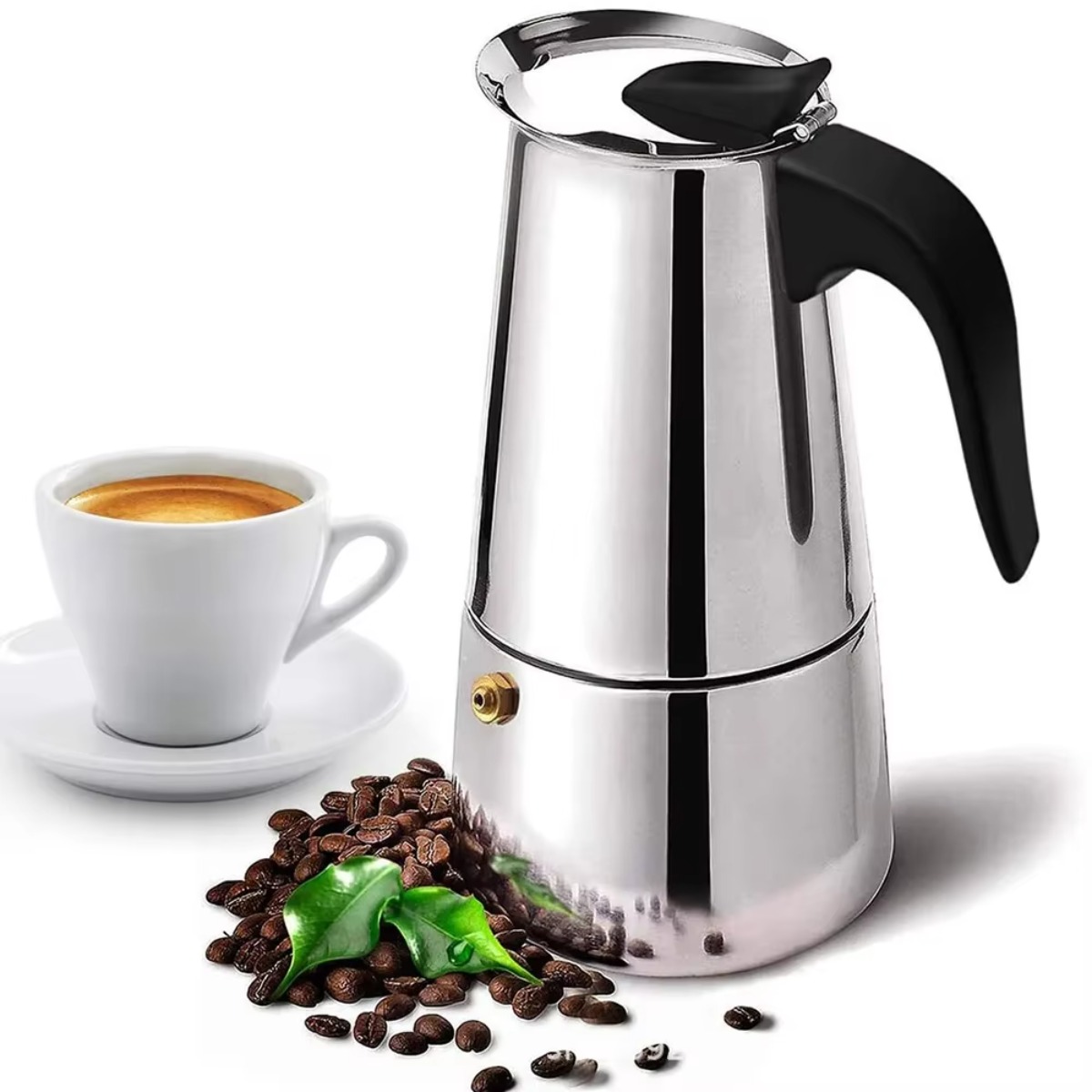 Coffee Tea Maker - Cafetière à moka portable en acier