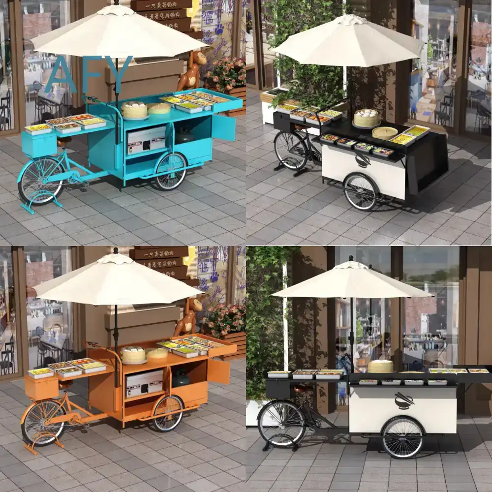 Coffee Tea Vendor - Chariot mobile en fer forgé pour