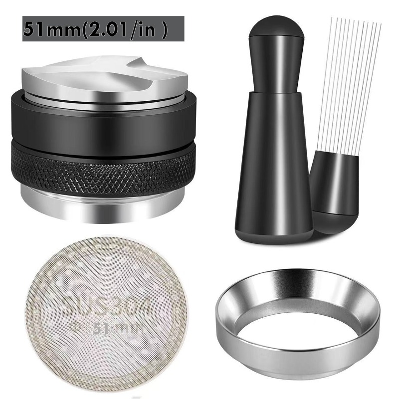 Coffee Tamper Leveler - Ensemble Espresso 5 pièces 51/53/58mm -