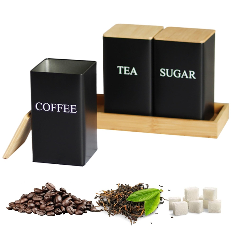Ensemble de 3 boîtes à thé, ca - Canister Coffee Sugar Tea avis et prix