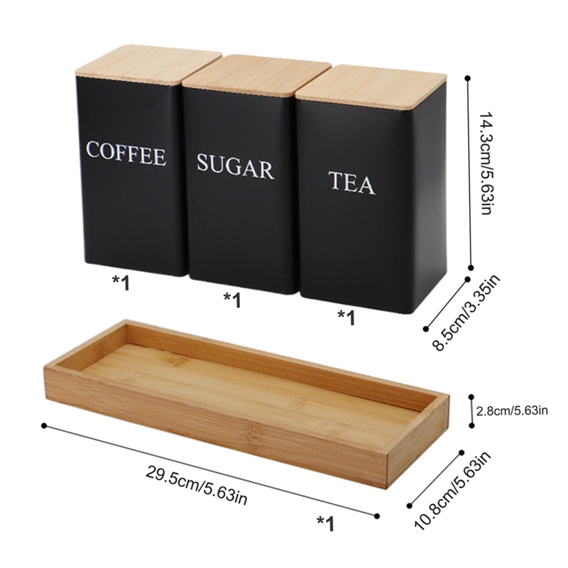 Ensemble de 3 boîtes à thé, ca - Canister Coffee Sugar Tea avis et prix