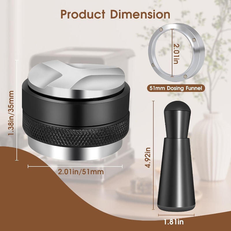 Ensemble Espresso 5 pièces 51/ - Coffee Tamper Leveler avis et prix