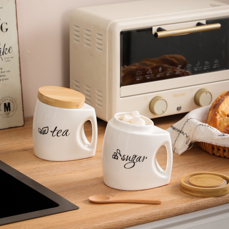 Pot de rangement en céramique  - Canister Coffee Sugar Tea avis et prix
