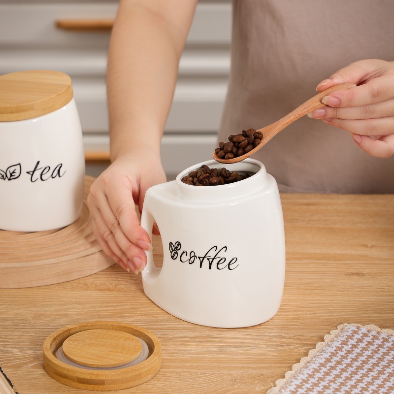 Pot de rangement en céramique  - Canister Coffee Sugar Tea avis et prix