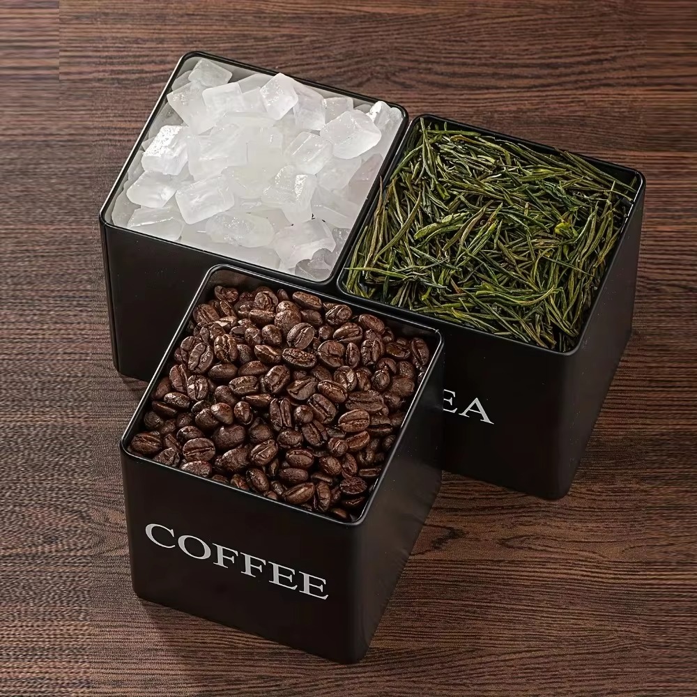 Lot de 3 boîtes de cuisine en  - Canister Coffee Sugar Tea avis et prix