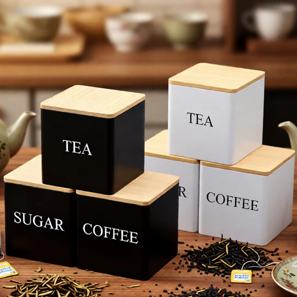 Lot de 3 boîtes de cuisine en  - Canister Coffee Sugar Tea avis et prix