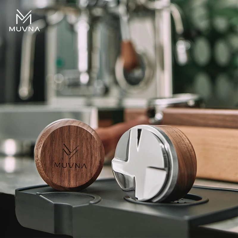 Distributeur de café en noyer  - Coffee Tamper Leveler avis et prix