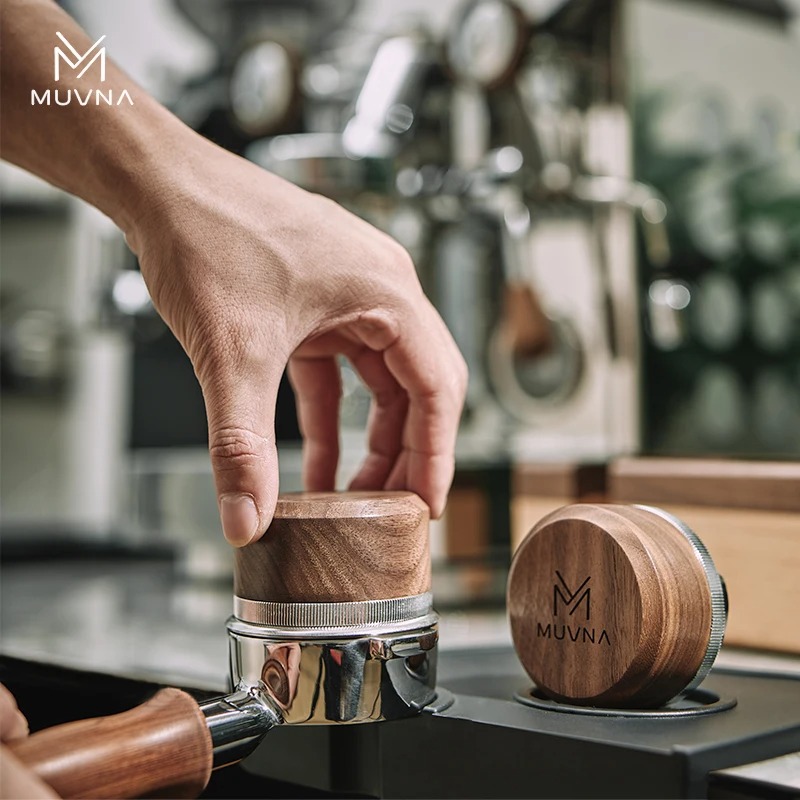 Distributeur de café en noyer  - Coffee Tamper Leveler avis et prix