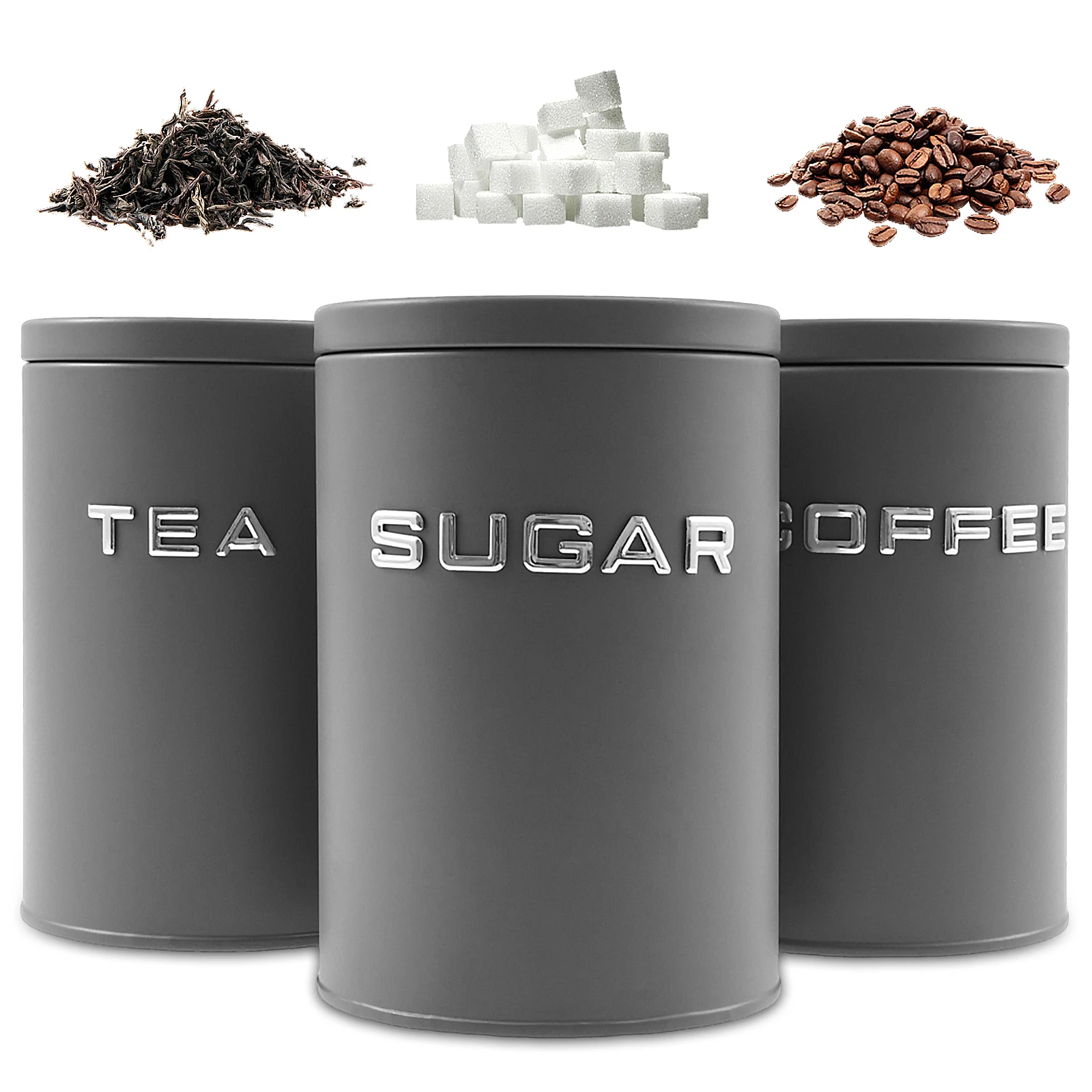 Pot rond en métal pour thé, ca - Canister Coffee Sugar Tea avis et prix